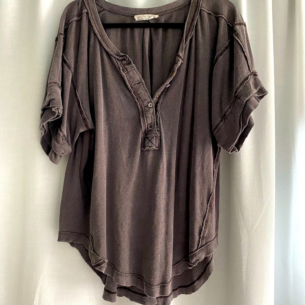 Free People - We The Free - Care FP Heritage Henley - Black coffee
